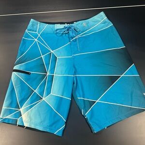 Hurley Men’s Board Shorts Phantom Edition Size 32 Light Blue